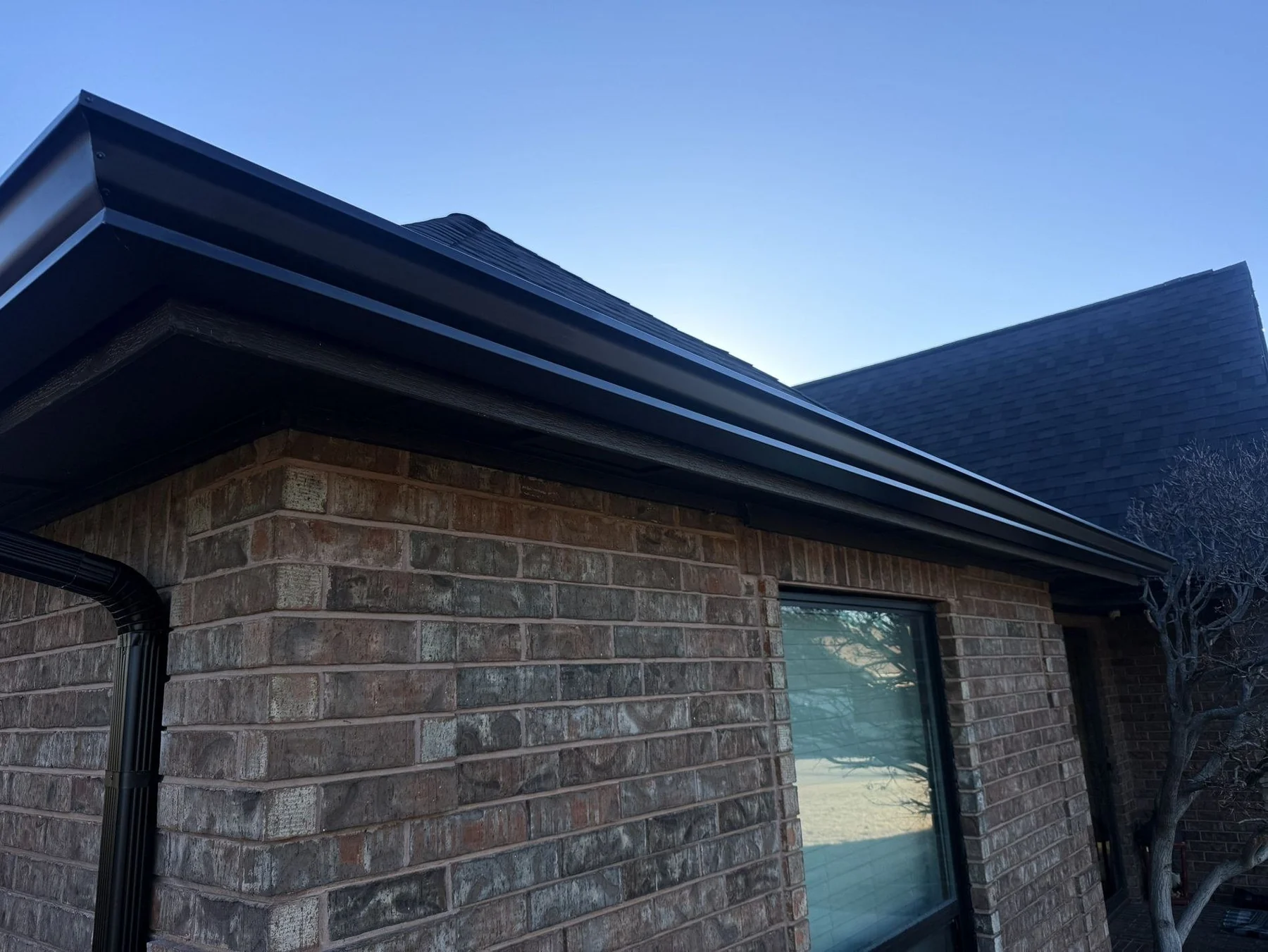 Along the roof line — RedZone gutters project