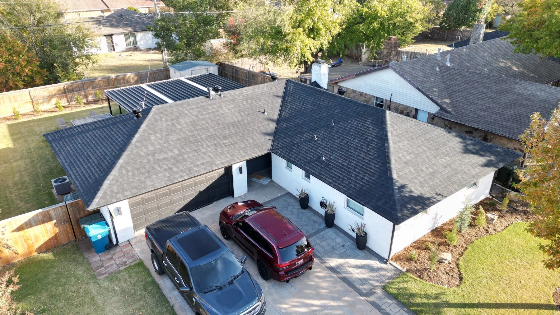 The roof, in context — RedZone roofing project